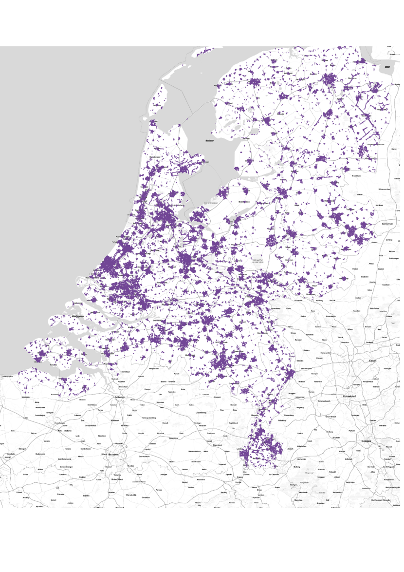 Figuur 2. Per gemeente het percentage aan 50 km/uur-wegen waar meer dan 25% van de tijd te hard wordt gereden