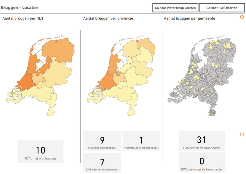 Dashboard met kaarten